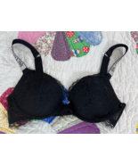Victoria’s Secret VERY SEXY Bra Push Up black  Sequin Bling Strap Size 32C - $35.11 CAD