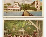 2 Moana Hotel Postcard Rear View And Pier &amp; Flashlight News Years Eve Pa... - $27.72