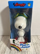 Snoopy Pop&#39;n Jump The Flying Ace Figure LA CHERE Japanese Wind Up Toy Rare - £41.94 GBP