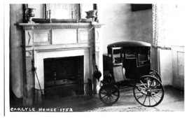 Carlyle House Fireplace &amp; Buggy RPPC Postcard - £7.45 GBP