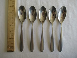 5x Teaspoon Oneida Stainless Tranquility Stainless Flatware Lot 7&quot; Frost... - $15.20