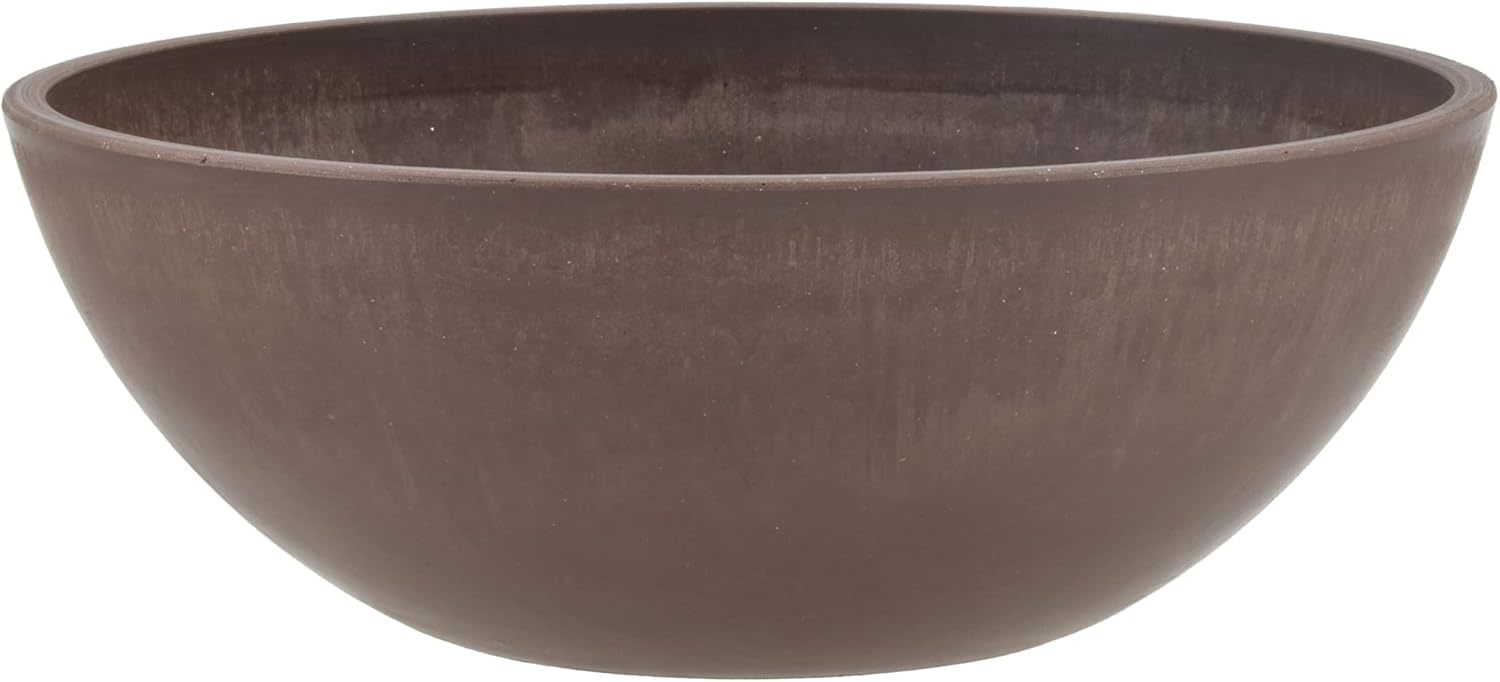 Psw Pot M25C Collection Shallow Garden Bowl Low Planter For, Inch, Choco... - $30.99