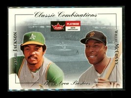 2001 Fleer Platinum Classic Combinations /1000 Reggie Jackson Willie McCovey HOF - £5.73 GBP