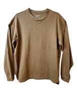 Woolrich Mens Medium Long Sleeve Crew Neck Cotton Brown Walnut Shirt  - $18.81