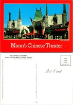 California Hollywood World Famous Mann&#39;s Chinese Theatre Building VTG Postcard - £7.02 GBP