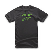 Alpinestars Mens Ride 2.0 Tee Shirt T-Shirt Black/Green Md - £17.60 GBP