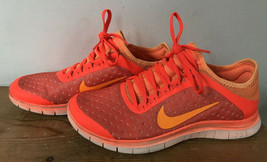Nike Free 3.0 579828-800 Womens Orange Pink Neon Running Athletic Shoes ... - £36.73 GBP