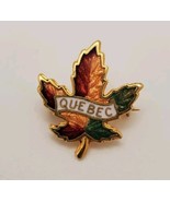 QUEBEC Canada Maple Leaf Shaped Collectible Souvenir Lapel Hat Pin Tie Tack - €12,72 EUR