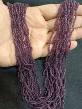 14 Strähnen 20 &quot; Lang Jeder Von Matt Avocado Amethyst Rocailles Halskette - $21.16