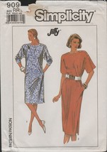 Simplicity 9097 Jiffy Straight Tunic Dress Pattern 1980s Misses Size 14-20 Uncut - £9.98 GBP