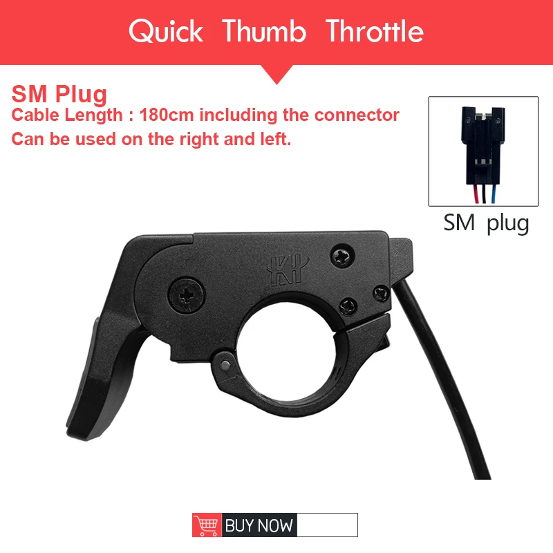 Ebike Thumb Throttle 3Pin Waterproof SM Connector Left Right Hand Finger Throttl - £60.20 GBP