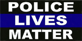 Thin Blue Line Police Lives Matter Decal Vinyl Bumper Sticker (3.75&quot;X7.5&quot;) - $10.99