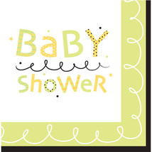 Stroller Fun Baby Shower Paper Lunch Napkins 16 Pack Baby Shower Napkins Decor - £12.85 GBP