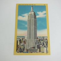 Linen Postcard New York City Empire State Building Vintage UNPOSTED - £6.25 GBP