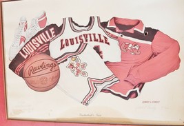 Robert L Conely Rawlings &quot;Basketballs Best&quot; Louisville 1983 Litho Print 351/3000 - £75.73 GBP