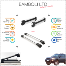 Bamboli 29.5&quot; Ski Carrier &amp; Silver Cross Bar Set For Landrover Freelander I - £174.98 GBP