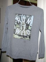 Youth Grey cotton TEE SHIRT Run Wild Size XL - £6.28 GBP