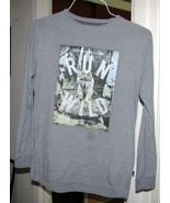 Youth Grey cotton TEE SHIRT Run Wild Size XL - $7.99
