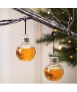 4  pack FLASK CHRISTMAS CLEAR FILLABLE ORNAMENT tree hang candy craft bo... - $21.49 CAD
