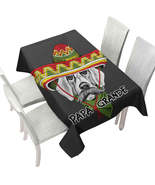 Funny Drawing Mexican Dog Wearing Sombrero Tablecloth - $51.98 CAD+