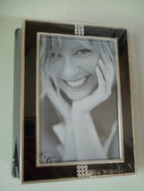 Black Jewelled 4 x 6&quot; Crystal Photograph Album &amp; Frame - The Leonardo Collection - £11.78 GBP