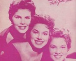 Sincerely Sheet Music Harvey Fuqua Allen Freed The McQuire Sisters - £7.76 GBP