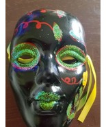 Mardi Gras Type Mask ~ Ceramic ~ Handpainted ~ 5.5&quot; Tall ~ Multicolored - $497.59 MXN