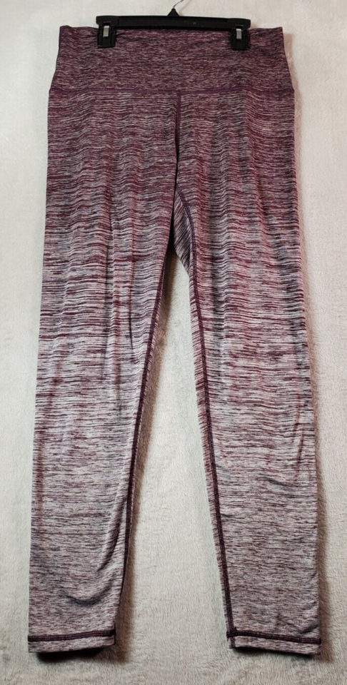 Aerie Activewear Leggings Women Size Large Maroon Elastic Waist Logo Pul... - $15.34