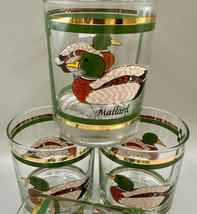 Mallard Whisky Scotch or Juice Glasses (4) Vintage 4-1/8&quot; x 3-1/4&quot;  Rock... - $34.00