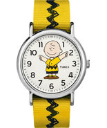 Timex Unisex TW2R41100 Weekender x Peanuts: Charlie Brown Nylon Slip-Thr... - $83.77 CAD