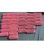 Vintage Set of Pink and Lilac Plastic Hair Curlers Rollers 31 Rollers 1”... - $27.96 CAD