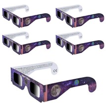 5 pairs Solar Eclipse Glasses CE ISO Certified USA Made American Paper Optics - £11.38 GBP