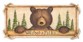 Welcome Folks Cabin Bear - $39.95