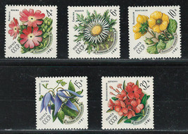 RUSSIA USSR CCCP 1981 VF MNH Stamps Set Scott # 4943-4947 Flowers - £1.71 GBP