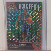 Panini Mosaic #7 Tracy McGrady HoloFame Mosaic Green Signed Autographed COA NBA - £57.92 GBP