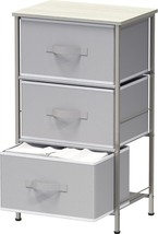 Grey 3-Tier Organizer Drawer Storage Tower Nightstands For Bedroom From ... - $838.21 MXN