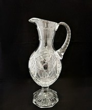 Lead Crystal 14 3/8&quot; Golf Trophy Award Pitcher or Ewer Cut Golf Clubs &amp; ... - $123.74