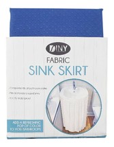 Fabric Sink Skirt Bathroom Decor  100% Waterproof Self Stick Blue - $16.26 CAD