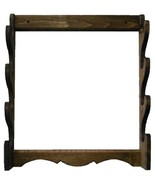 Rustic Wooden 4 Place Gun Rack Rifle Shotgun Wall Mount Display - €34,56 EUR