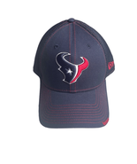 Houston Texans New Era 39thirty Fitted Hat Unisex Navy Red Small-Medium - £10.94 GBP