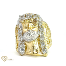 10k Gold Jesus Face Ring - £326.71 GBP