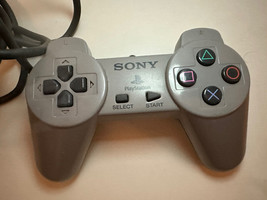 Sony PlayStation One PS1 Official OEM Gray Controller SCPH-1080 Authentic - £9.86 GBP