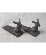 Pair of Cast Iron Mouse On Cheese Wedge Door Stops / Stays - £18.14 GBP