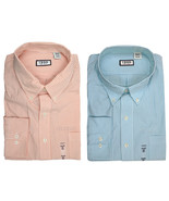 NWT IZOD Men Long Sleeve Gingham Plaid Shirt Soft 100% Cotton Size 2XL X... - £23.69 GBP
