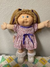 Vintage Cabbage Patch Kid Girl HTF Caramel Hair Blue Eyes P Factory Head Mold #3 - £154.23 GBP