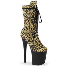 Pleaser FLAMINGO-1050LP Women&#39;s 8&quot; Heel Platform Lace-Up Front Mid Calf Boots - £112.23 GBP