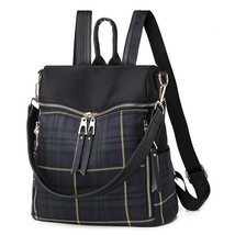 2022 Korean Version Of The New Waterproof Ox Cloth Backpack Travel Wild Plaid Ba - £31.37 GBP