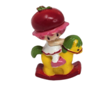 VINTAGE STRAWBERRY SHORTCAKE MINIATURES CHERRY CUDDLER ON ROCKING HORSE PVC - £18.68 GBP