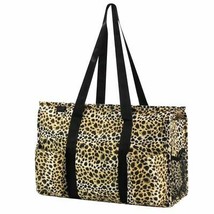 Women Lightweight All Purpose Utility Tote Carry Travel Bag Leopard Print - £17.42 GBP