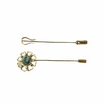 VTG Set of 2 Gold Tone Stick Pin Hat Design Elegant Victorian Jewelry - £20.40 GBP